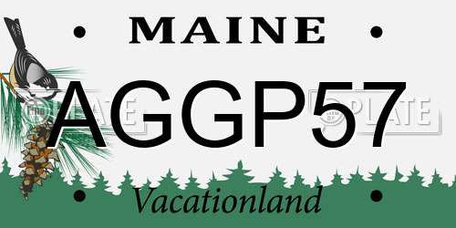 AGGP57 Maine License Plate