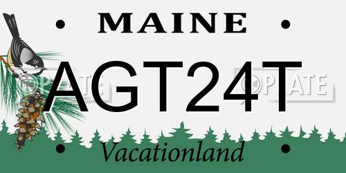 AGT24T Maine License Plate