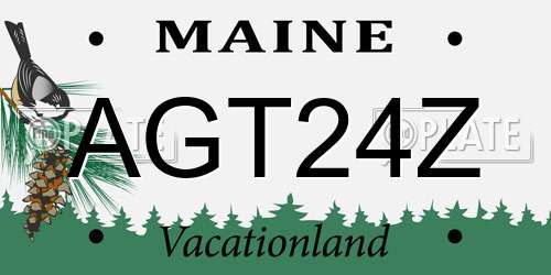 AGT24Z Maine License Plate