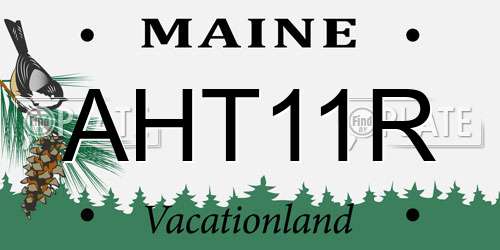 AHT11R Maine License Plate