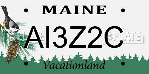 AI3Z2C Maine License Plate