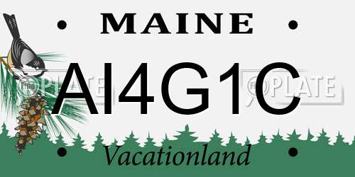 AI4G1C Maine License Plate