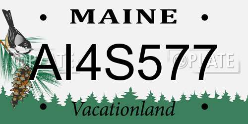AI4S577 Maine License Plate