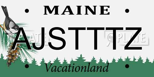 AJSTTTZ Maine License Plate