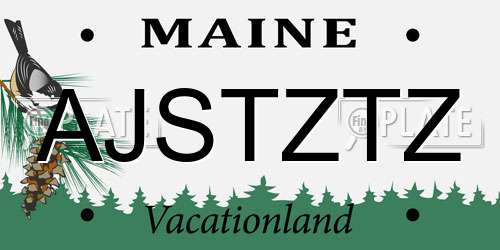 AJSTZTZ Maine License Plate