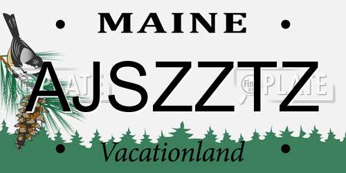 AJSZZTZ Maine License Plate