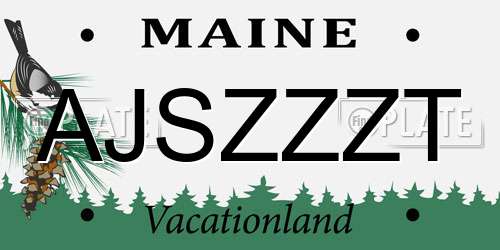 AJSZZZT Maine License Plate