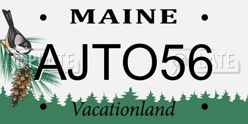 AJTO56 Maine License Plate