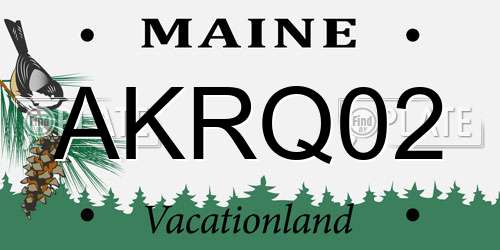 AKRQ02 Maine License Plate