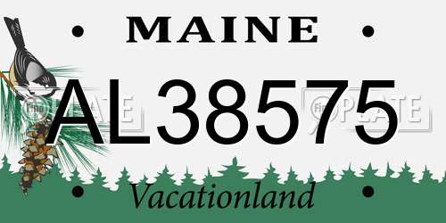 AL38575 Maine License Plate