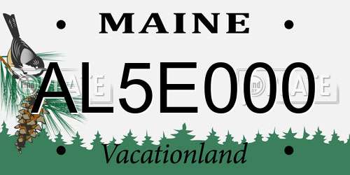 AL5E000 Maine License Plate