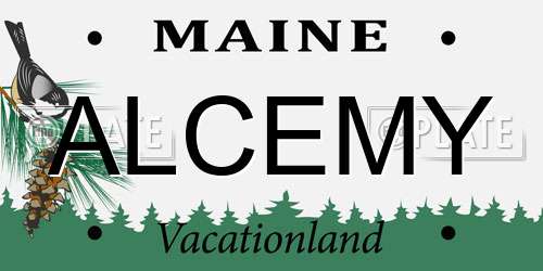 ALCEMY Maine License Plate