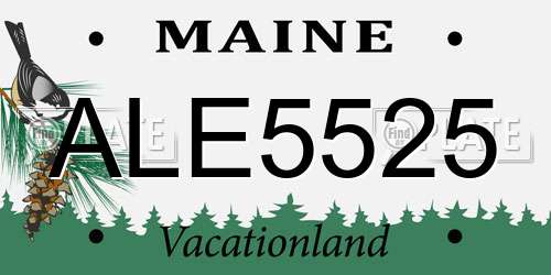 ALE5525 Maine License Plate