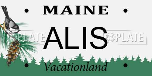 ALIS Maine License Plate