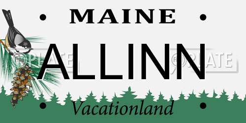 ALLINN Maine License Plate