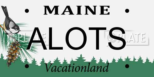 ALOTS Maine License Plate