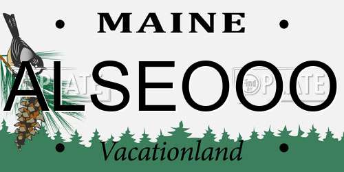 ALSEOOO Maine License Plate
