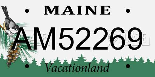 AM52269 Maine License Plate