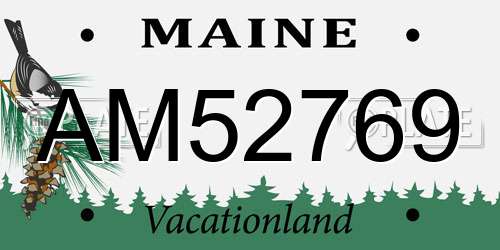 AM52769 Maine License Plate