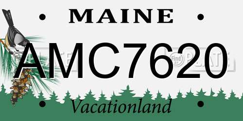 AMC7620 Maine License Plate