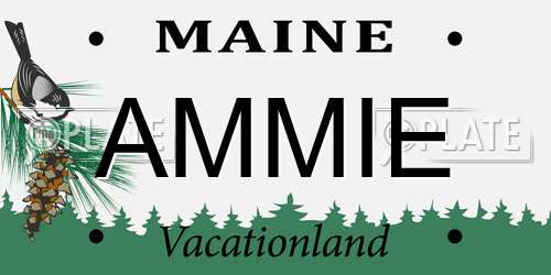 AMMIE Maine License Plate