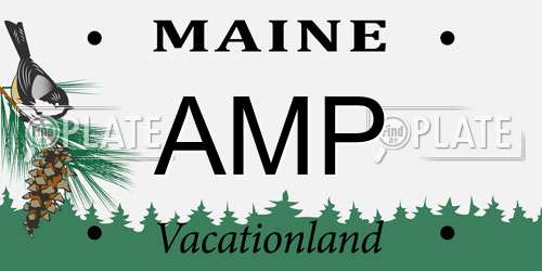 AMP Maine License Plate
