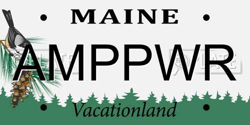 AMPPWR Maine License Plate