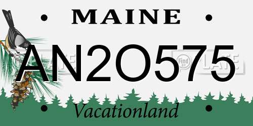 AN2O575 Maine License Plate