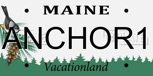 ANCHOR1 Maine License Plate