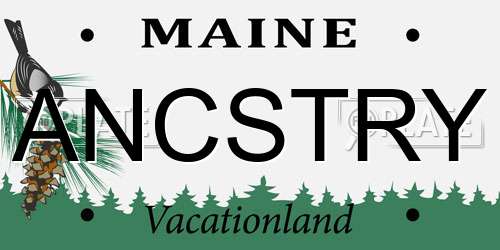 ANCSTRY Maine License Plate