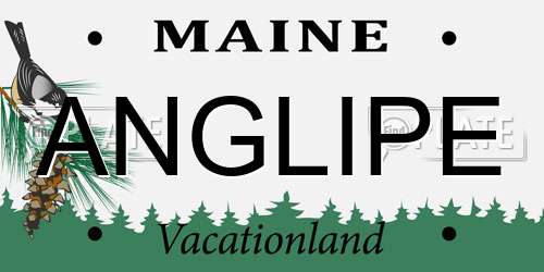 ANGLIPE Maine License Plate