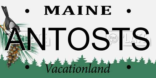 ANTOSTS Maine License Plate