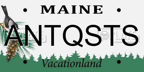 ANTQSTS Maine License Plate