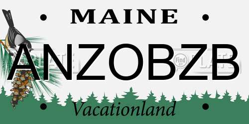 ANZOBZB Maine License Plate