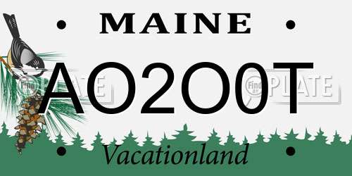 AO2O0T Maine License Plate