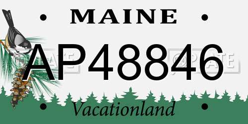 AP48846 Maine License Plate