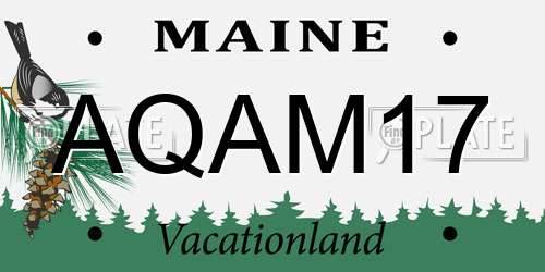 AQAM17 Maine License Plate