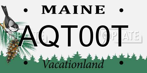 AQT00T Maine License Plate
