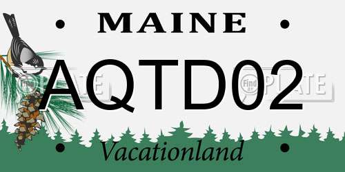 AQTD02 Maine License Plate