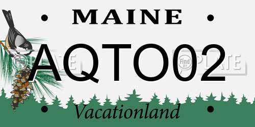 AQTO02 Maine License Plate