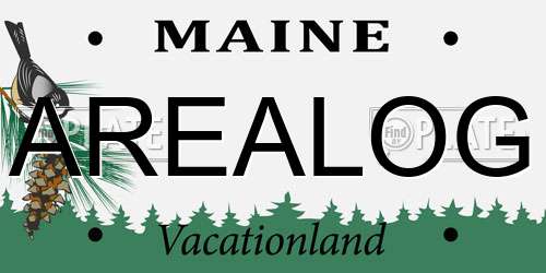AREALOG Maine License Plate