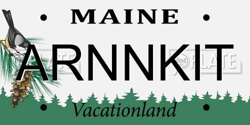 ARNNKIT Maine License Plate