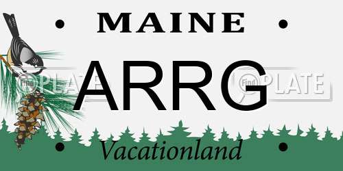 ARRG Maine License Plate