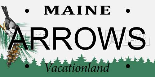 ARROWS Maine License Plate