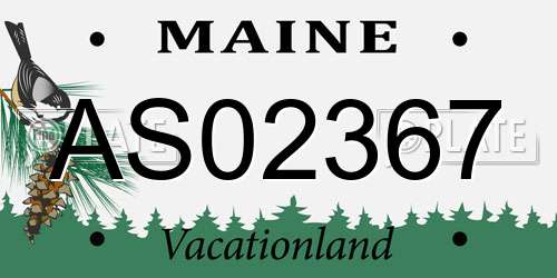 AS02367 Maine License Plate