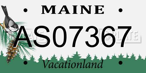 AS07367 Maine License Plate
