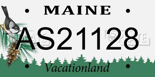 AS21128 Maine License Plate