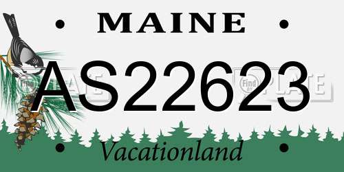 AS22623 Maine License Plate