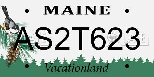 AS2T623 Maine License Plate