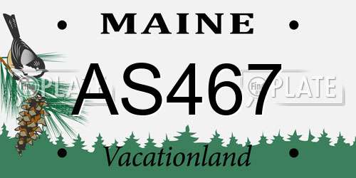 AS467 Maine License Plate